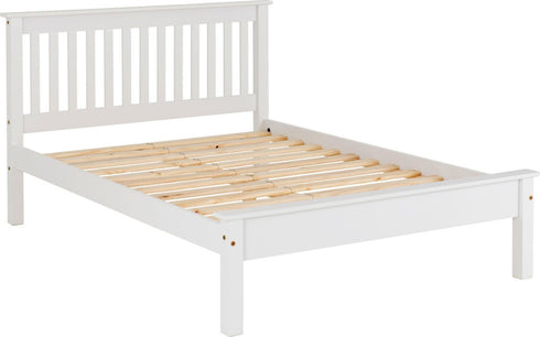 Monaco 4FT6 Bed Low Foot End - White
